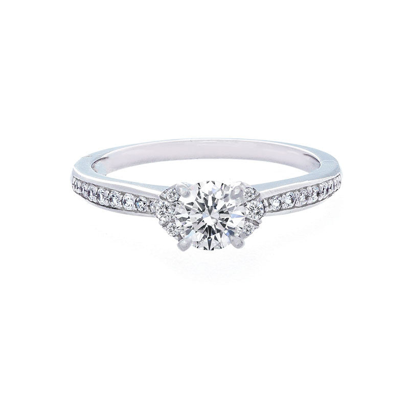 Petite Diamond Accent Engagement Ring