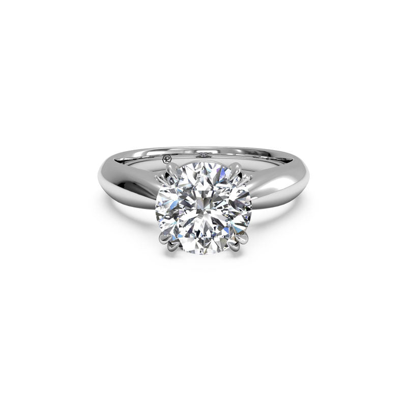 Ritani Tulip Cathedral Round Brilliant Diamond Engagement Ring
