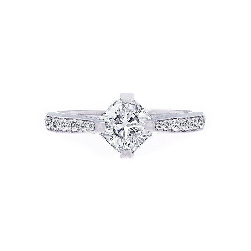 Forevermark Cushion Diamond On Point Engagement Ring
