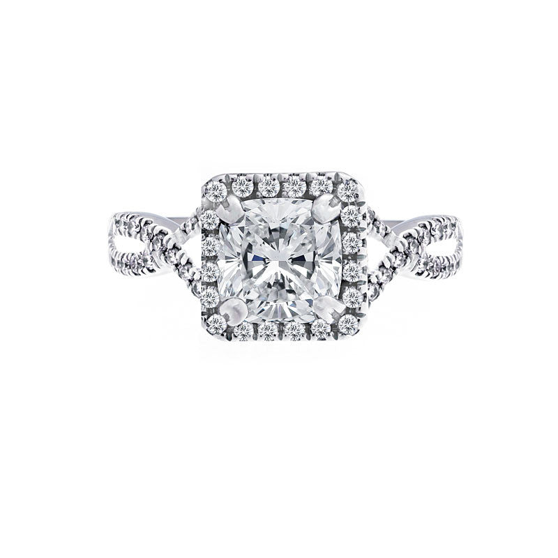 Forevermark Infinity Halo Engagement Ring for Princess Cut Diamond Center