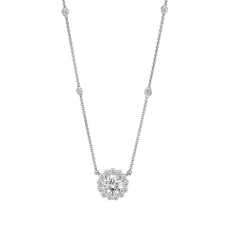 Invisible Collection Forevermark Diamond Halo and Station Necklace, 1. –  Fey & CO.