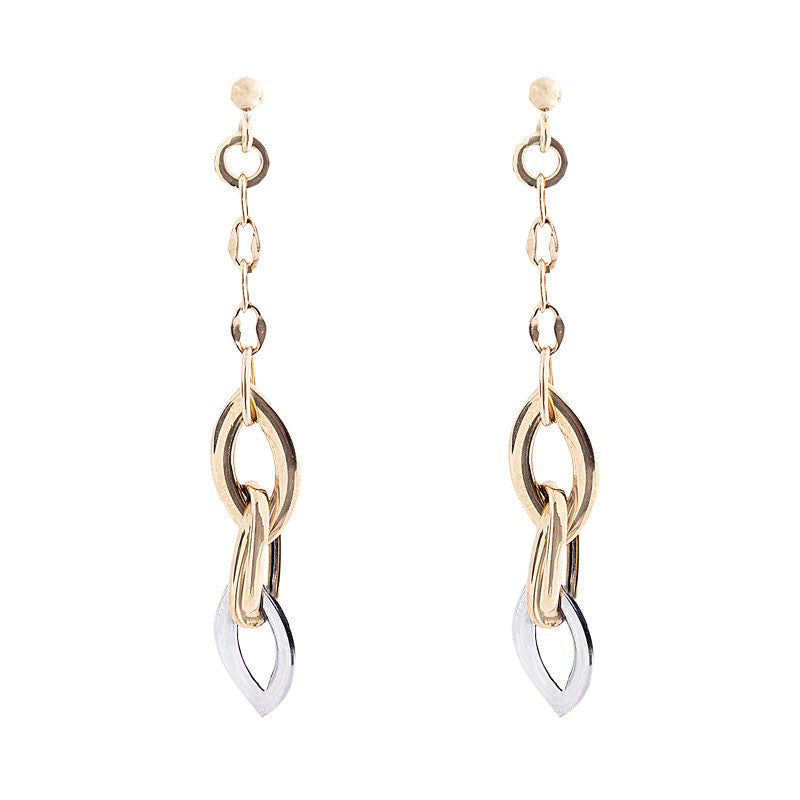 Gold link deals drop earrings