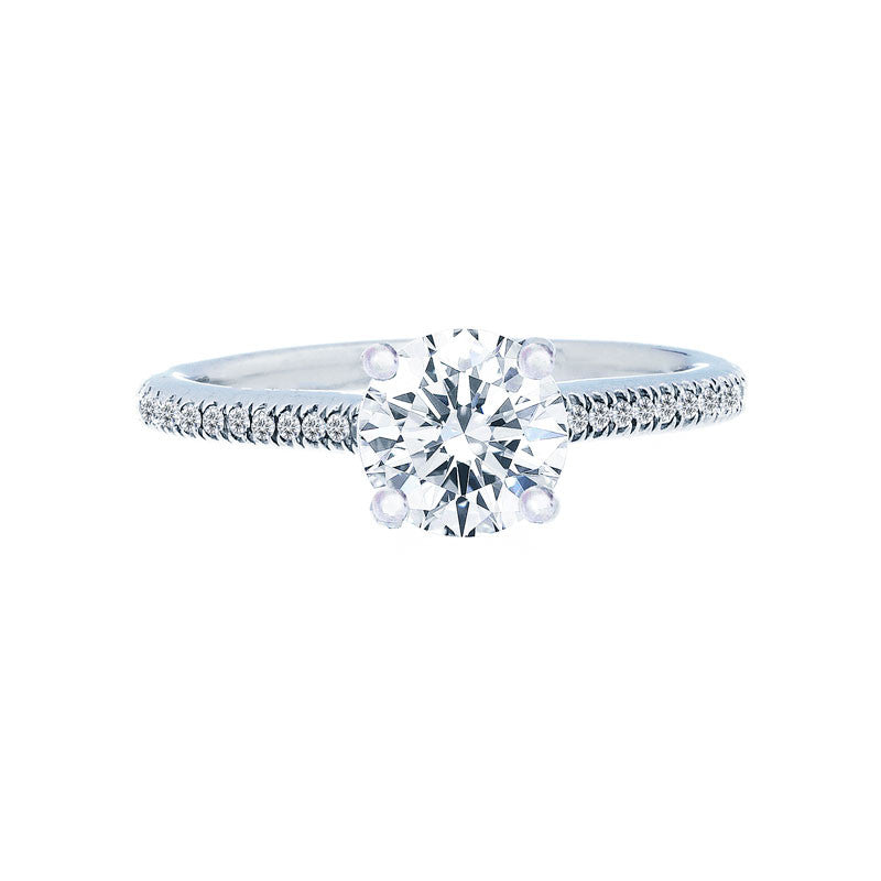 Classic 4 Prong Engagement with Petite Diamond Band