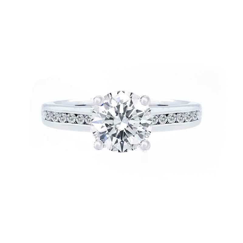 Classic Diamond Channel Engagement Ring