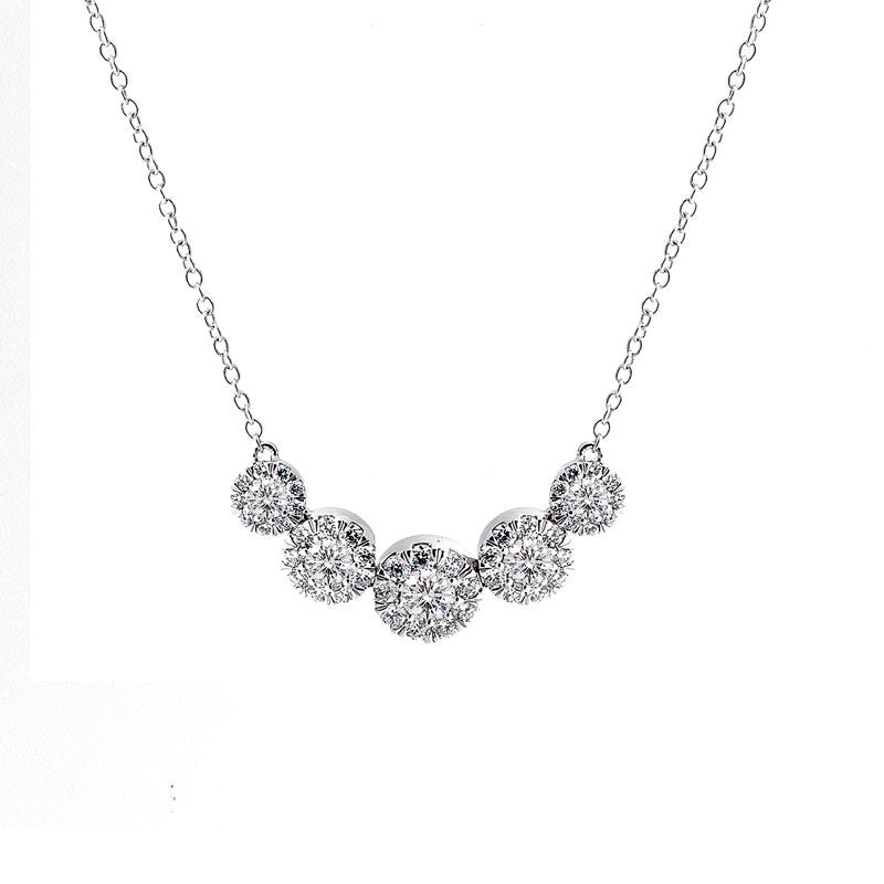 Platinum Custom Diamond Halo Pendant #101241 - Seattle Bellevue | Joseph  Jewelry