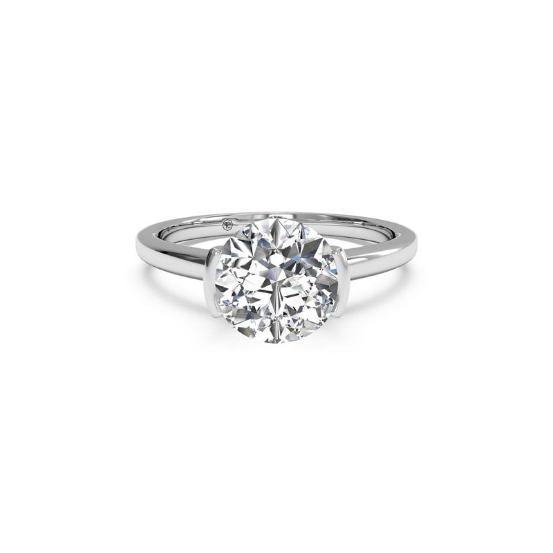Ritani Semi-Bezel-Set Solitaire Round Brilliant Diamond Engagement Ring