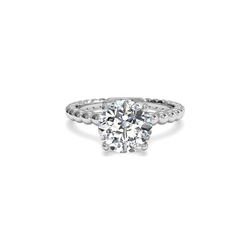 Ritani Fancy Solitaire Round Brilliant Diamond Engagement Ring