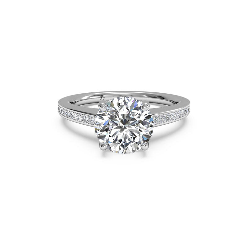 Ritani Micropave Round Brilliant Diamond Engagement Ring
