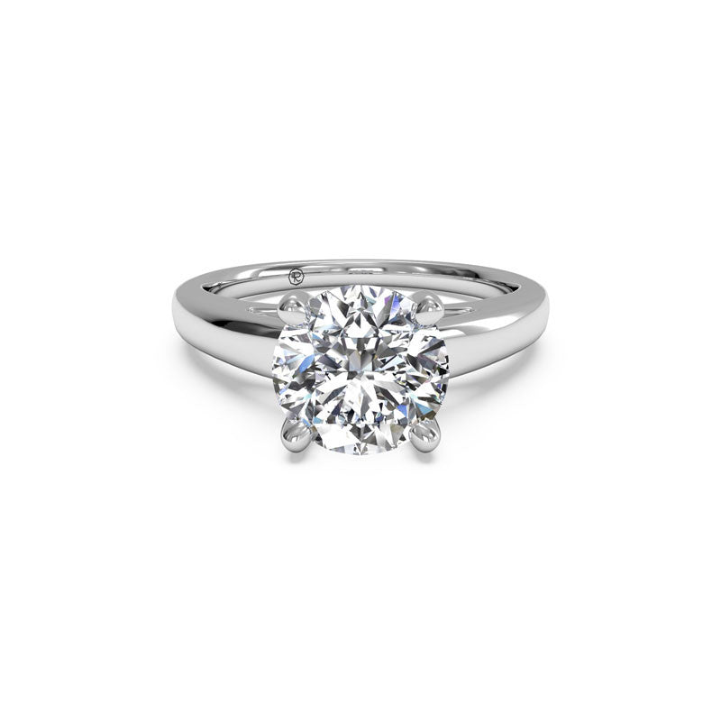 Ritani Solitaire Cathedral Round Brilliant Diamond Engagement Ring
