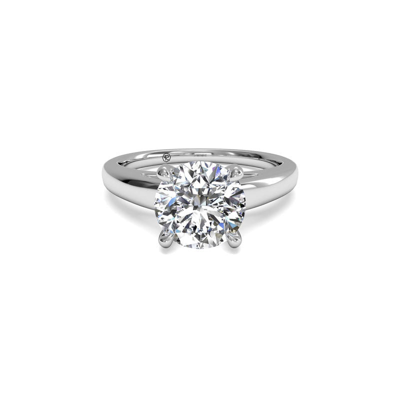 Ritani Solitaire Cathedral Surprise Diamond Round Engagement Ring