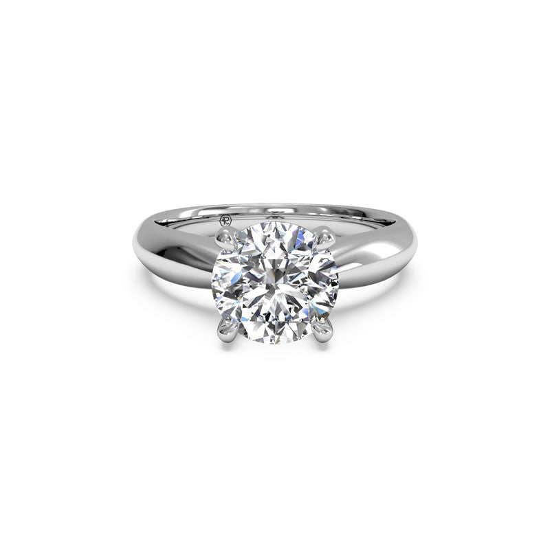 Ritani Tapered Surprise Diamond Round Diamond Engagement Ring