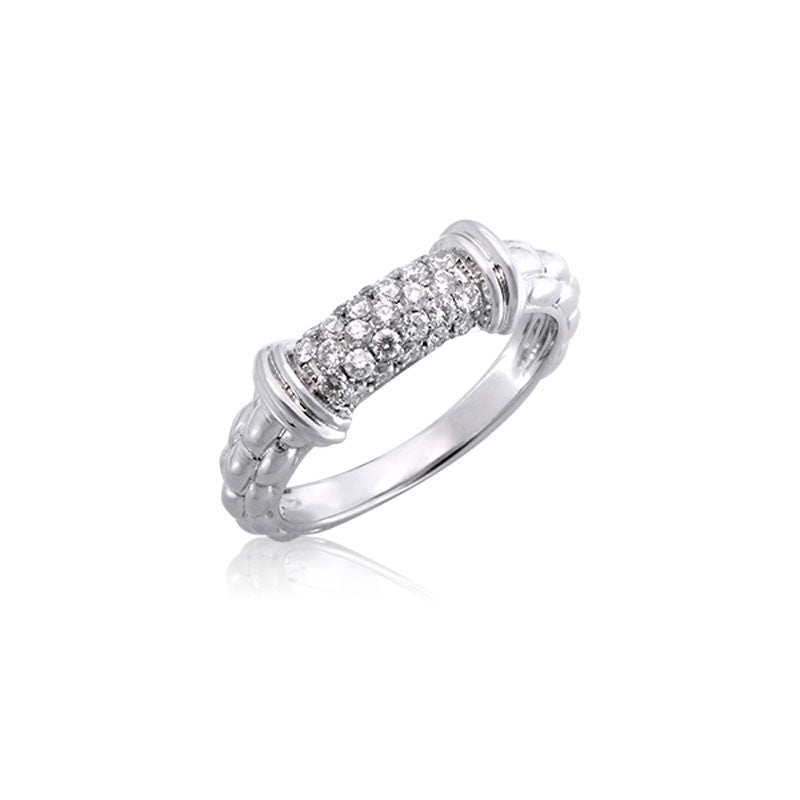 Pietra Collection Petite Pave Bar Station Ring