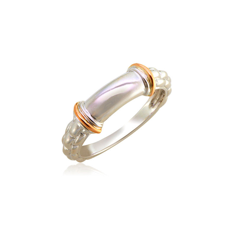 Pietra Collection 18K Rose Gold Accent Bar Ring