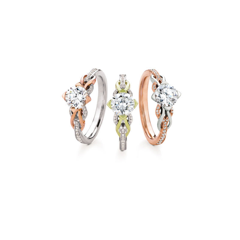 Eriskay Double Loop Round Brilliant Diamond Engagement Ring