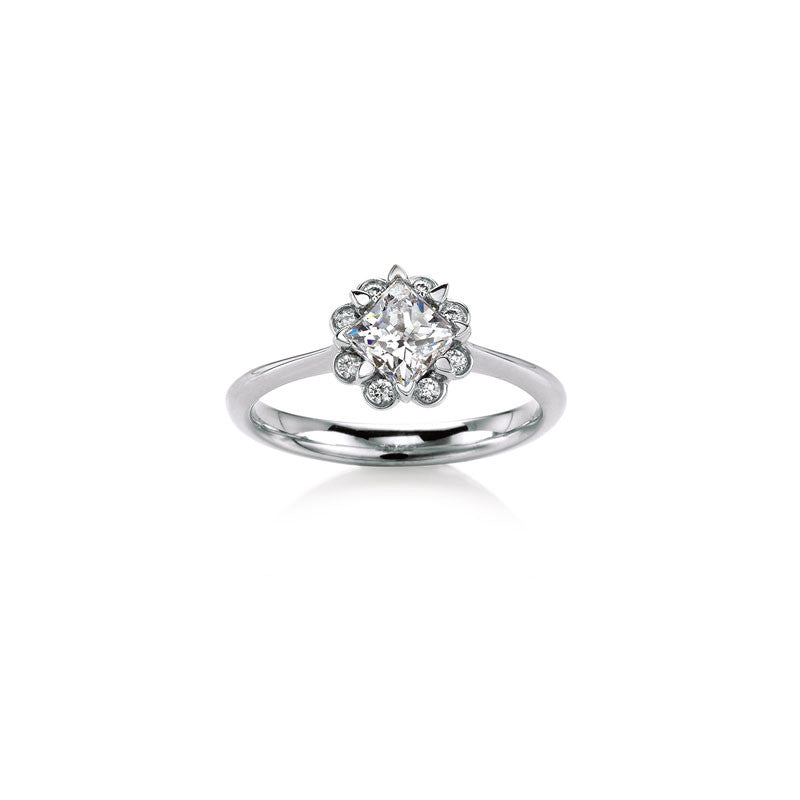 Heather Solitaire Princess-Cut Diamond Engagement Ring