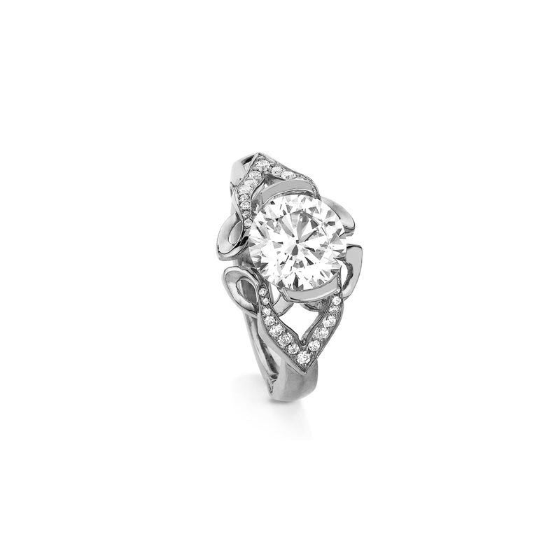 Paisley Round Brilliant Diamond Engagement Ring
