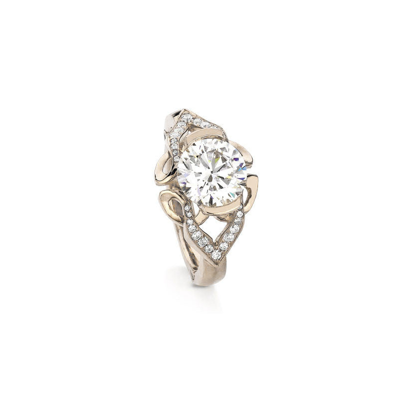 Paisley Round Brilliant Diamond Engagement Ring