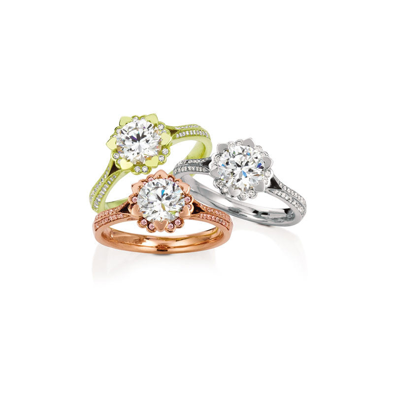 Iris Oval Brilliant Diamond Engagement Ring