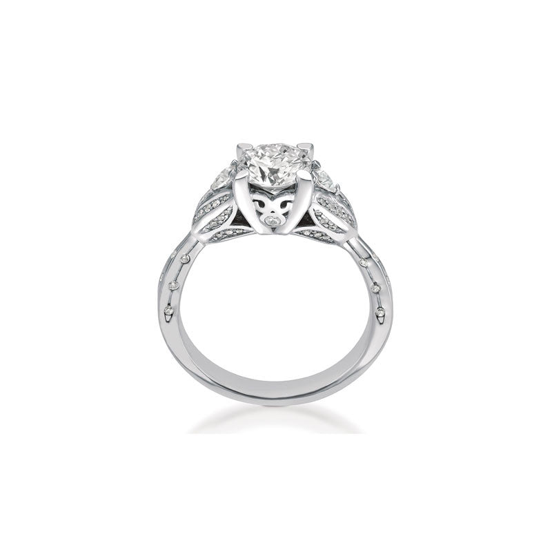Maevona Tulip Round Brilliant Diamond Engagement Ring