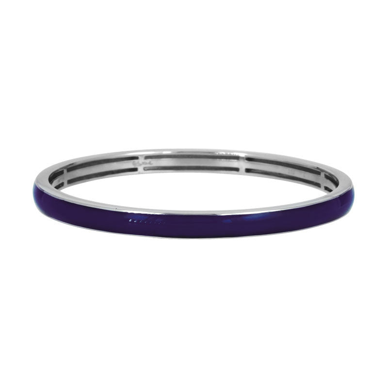 Belle Etoile Constellations Pure Color Collection hand-painted twilight blue Italian enamel on bangle bracelet.
