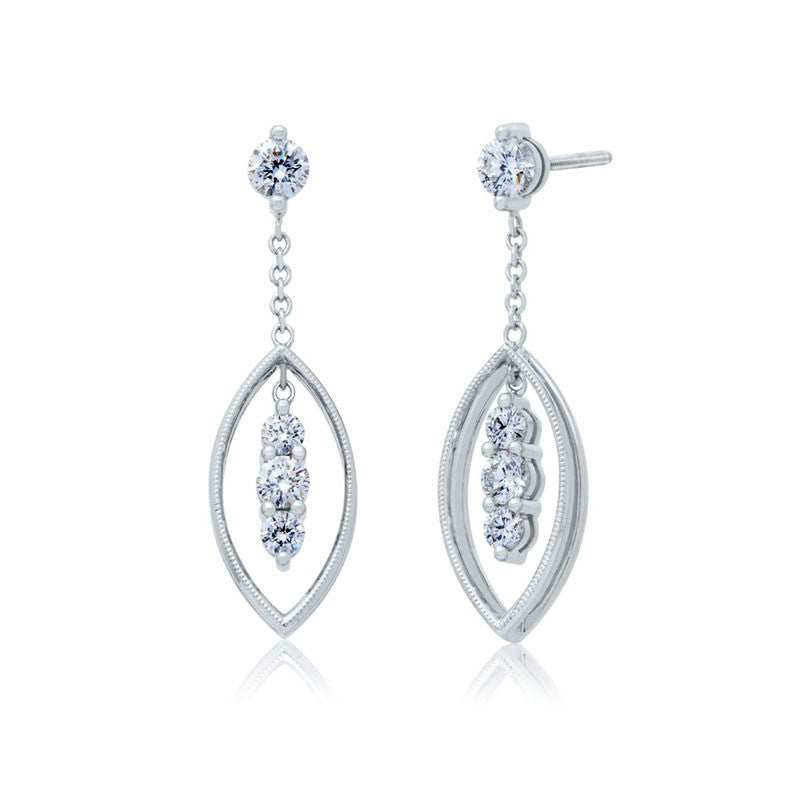 Forevermark Devotion Cut Diamond Oval Dangle Earrings