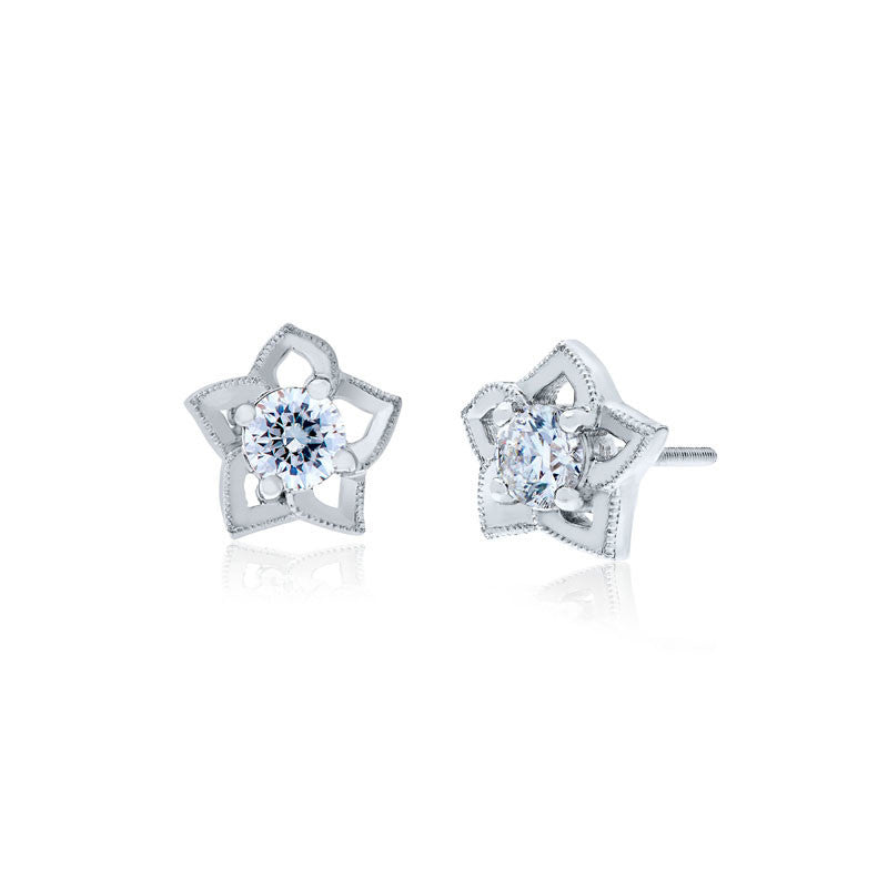 Forevermark Devotion Cut Diamond Star Earrings