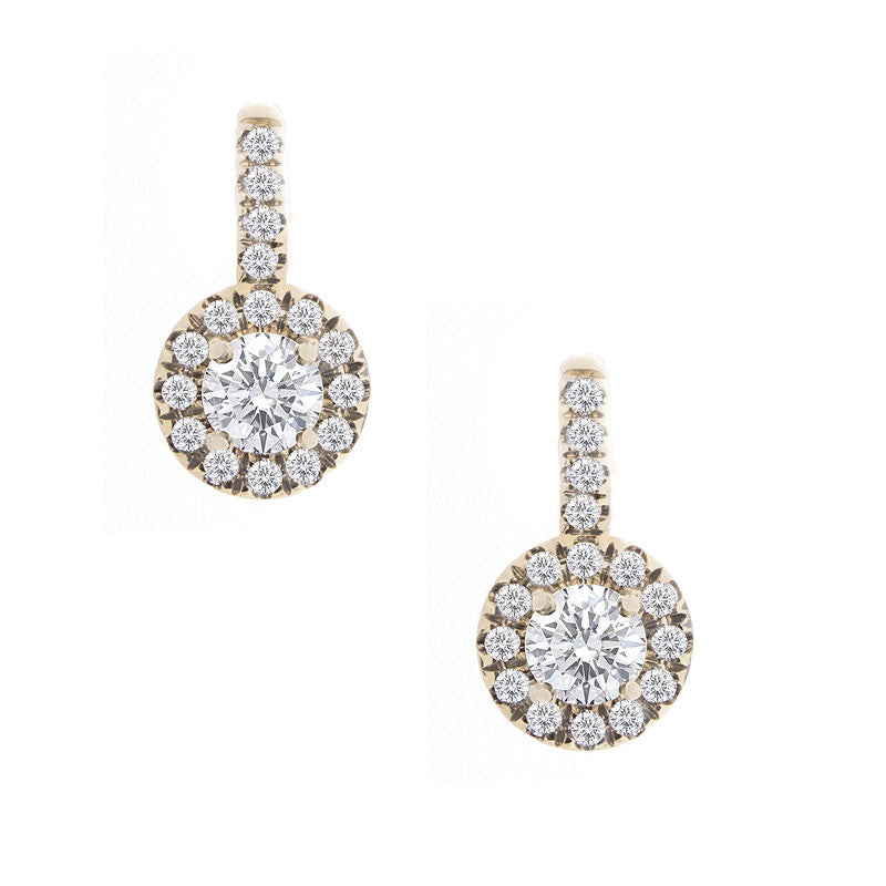 Forevermark Center of My Universe Yellow Gold Drop Earrings, 0.70 total carat