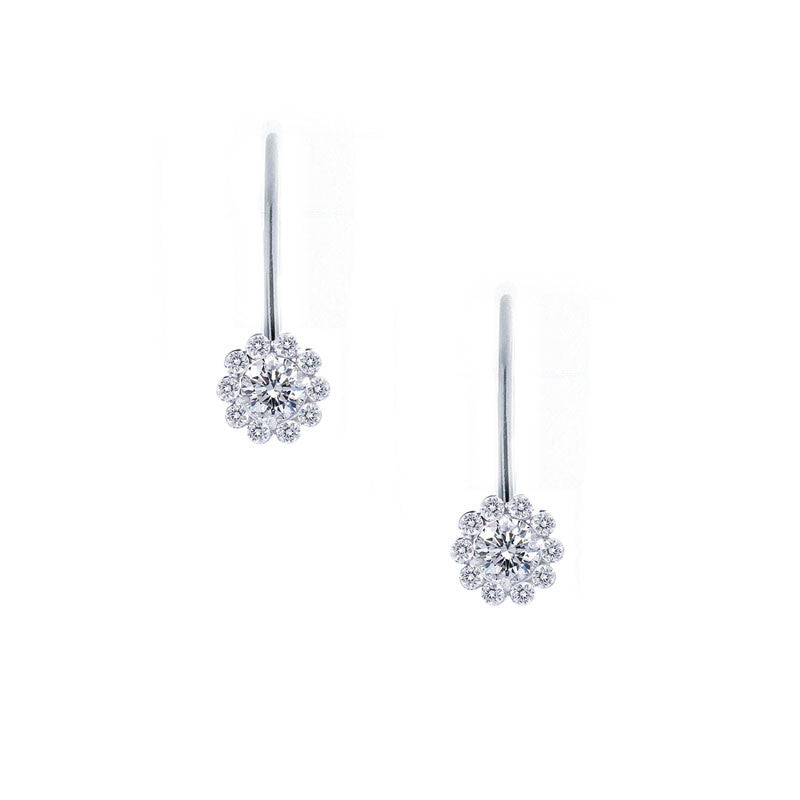 Forevermark Invisible Halo Drop Diamond Earrings