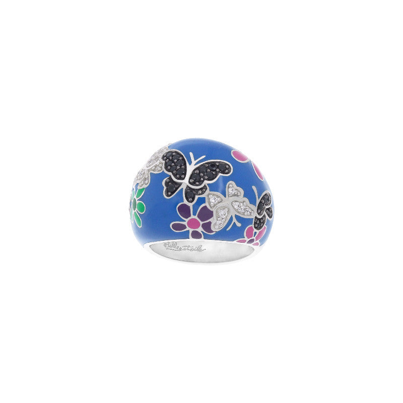 Flutter Blue and multicolor Ring