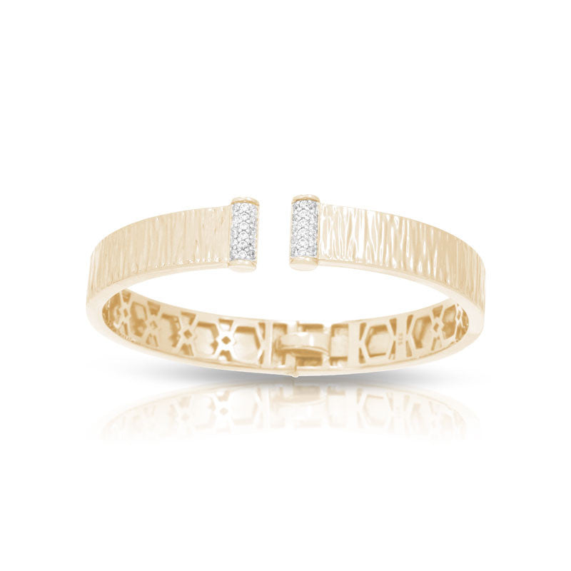 Belle Etoile Heiress Collection 18 karat yellow gold vermeil on sterling silver with pave-set stones bracelet.