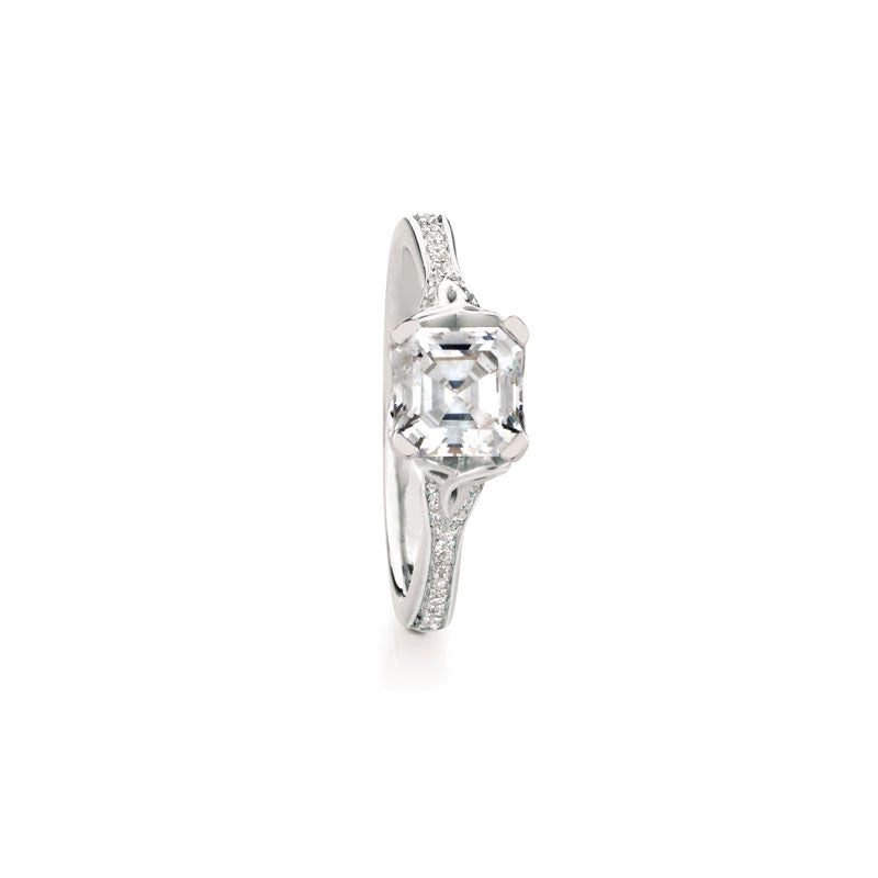 Maevona Ellary Square Cut Diamond Engagement Ring