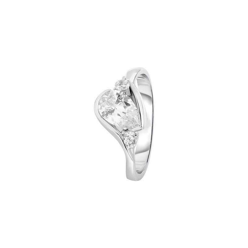 Maevona Larkhall Pear Brilliant Diamond Engagement Ring